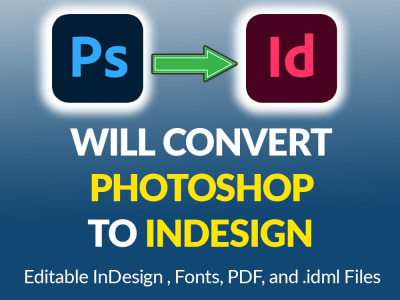 PHOTOSHOP document to ADOBE INDESIGN Format