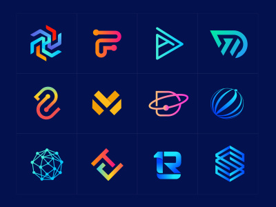 Logo for technology software app sass crypto security app logo and Icon