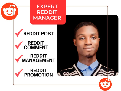 Reddit Promotion, Marketing, Reddit Boost Post Engagement and Management