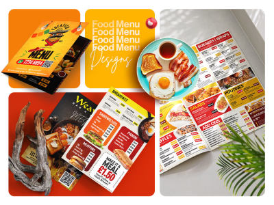A modern restaurant menu design for cafe, bar or food truck (Print & QR)