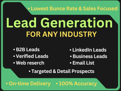 Targeted B2B / LinkedIn Leads Generation, Verified & High-Quality Lead.