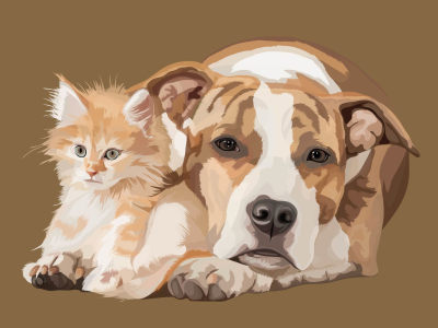 A fantastic illustration of any image, people, animal, house, gifts