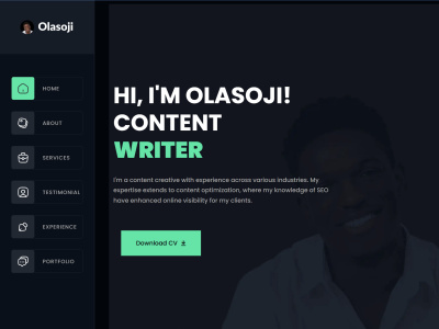 Portfolio website, WordPress Personal portfolio, Resposive Wordpress Blog
