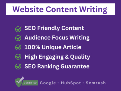 High-Quality SEO website content Writer | 100% Engaging Content Writing