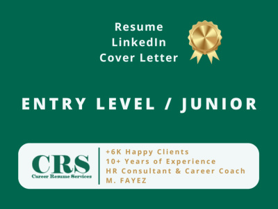 For entry level wining ATS optimized resume, cover letter, and Linkedn