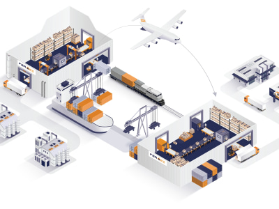 Isometric illustration or infographic in vector format