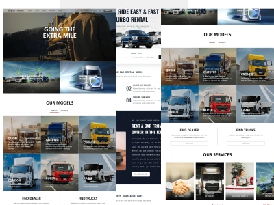 Truck Service Solutions, Catalogue for Your Business, Truck website design