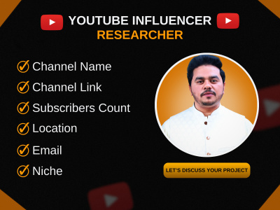 Perfect YouTube Influencer list for Your Brand