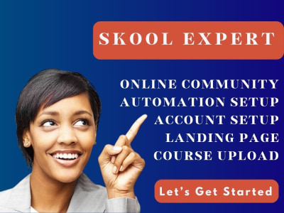 Skool online course, Skool account setup and optimization, Skool community