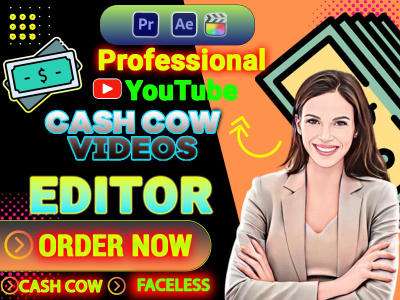 Faceless Youtube video editor, Youtube cash cow video editor | video editor