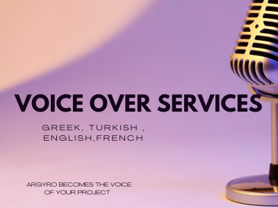 Voice over recordings in Turkish Greek English