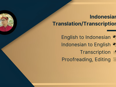 Native translations services for English-Indonesian and vice versa