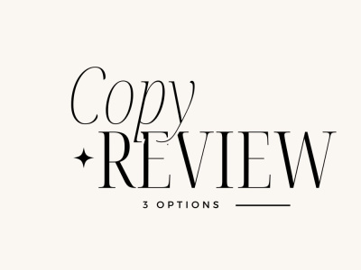 Quick proofreading/copyediting with feedback on your written piece.