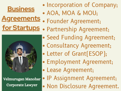 Flawless agreements made for your Startups