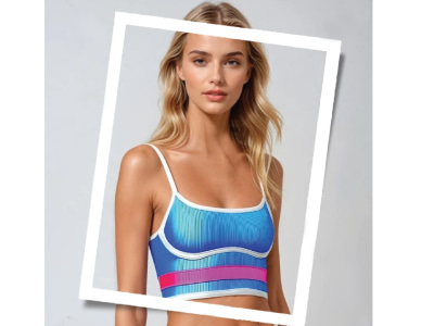 A photo-realistic AI rendered fashion look book Image of product
