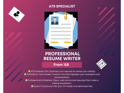 A Professional CV Writer & ATS-Friendly Resume Builder | timely delivered