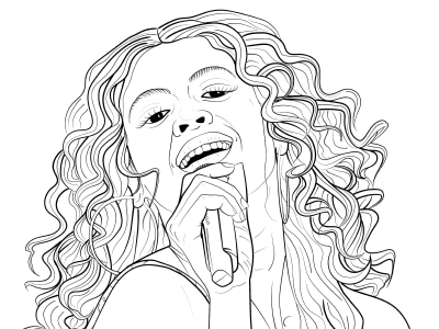 Elegant Line Art & Vector Portraits