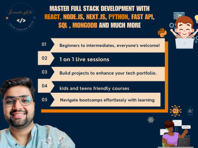 Tutoring or help with personal projects on python, react, full stack web