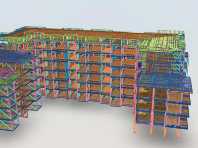 Modular building models and drawings for all project stages in LOD400