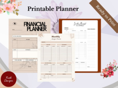 Etsy digital product design, Etsy printable planners and Editable Wall Art