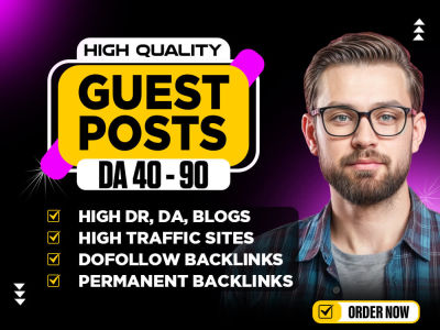 Writen, publish unique guest post articles, whitehat permanent SEO backlink