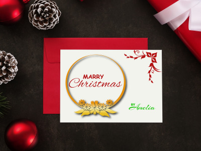 A remarkable Christmas greeting Card, holiday greeting card