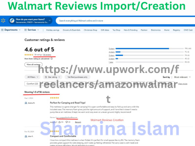 Your website reviews imported on your Walmart Marketplace product pages