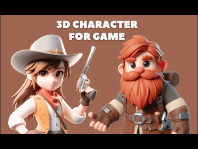 Create low poly 3d game assets, models, and props