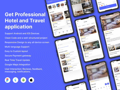 Hotel Booking application | AI- Travel & Tourism Mobile app (Android & iOS)