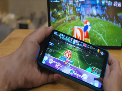 A advanced gaming app or website with Design app,