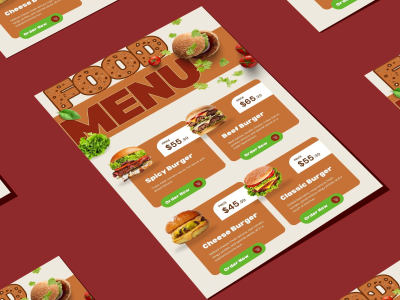 Burger Restaurant Menu bast