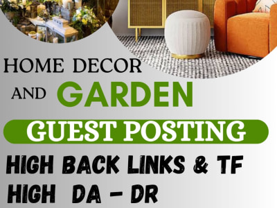 Home & Garden Website SEO with  Link Building and Guest Posting