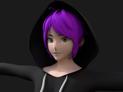 A custom anime vrchat model