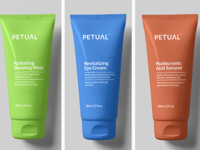 Modern skincare label and packaging design