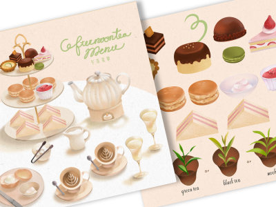 Hand Drawn Illustration For Cocktail Or Dessert Menu