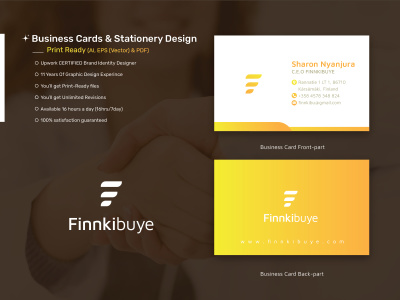 Modern Minimalist Professional Business Cards Design and Stationery Design