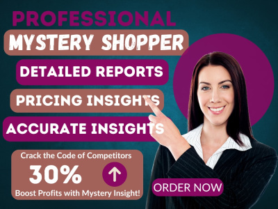 Full competitive analysis and detailed Mystery Shopper report