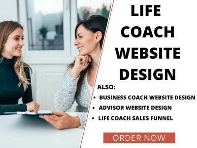 Life coach website, coach website, business coach website, advisor website