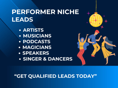 Artists, Musicians, Performers, Dancers, Speakers, Singers Leads