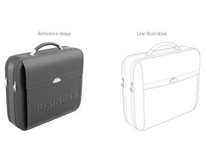 An outline drawing of any object or product from reference photo provide.