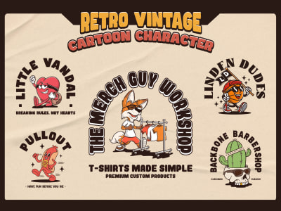Retro vintage mascot character design