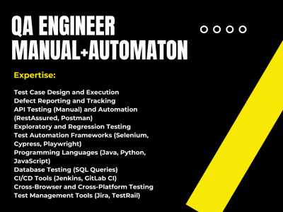 Manual and Automation QA Testing for your Software Product