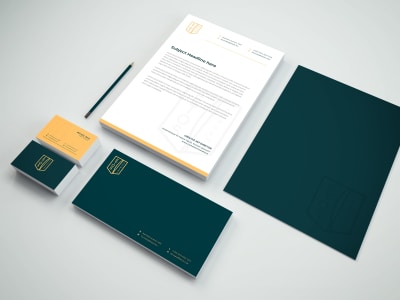 Modern and Customized Brand Identity Kit with Logo and Complete Style Guide