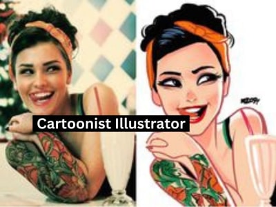 Professional cartoonist illustrate stories and books
