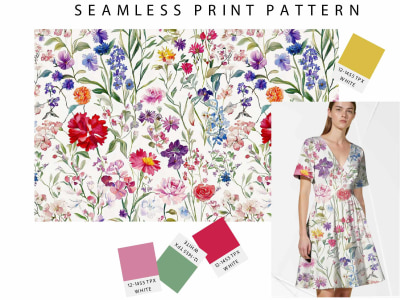 Design seamless print pattern textile prints pattern design