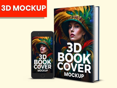 Your Flat 2D Cover to 3D Book Cover Mockup
