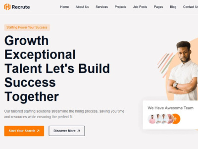 Recruitment job board agency job staffing hiring consultancy website