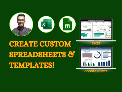 Automated Excel and Google Sheets Custom Spreadsheets and Templates