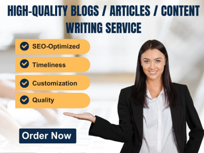 Unique, High-Quality Blog/Article Writing for Any Niche | Upwork