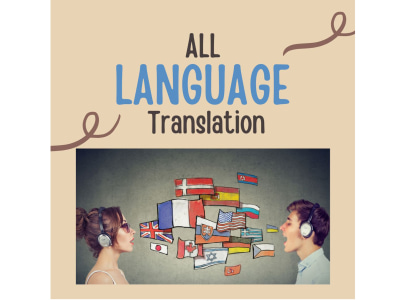 Translation for any language English,Spanish,Russian,Italian, Korean